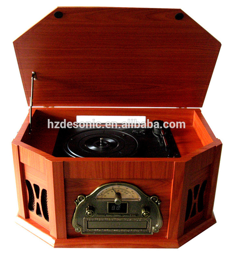 新しいデザインアンティーク探して木製レトロターンテーブル付きラジオ、am fm木製古いラジオ-家のラジオ問屋・仕入れ・卸・卸売り