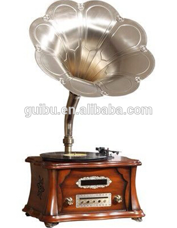 ビニールレコードを持つgrammophoneuntiqueアンティーク、 cd、 usb、 レディオ-その他ホームオーディオ、ビデオ機器問屋・仕入れ・卸・卸売り