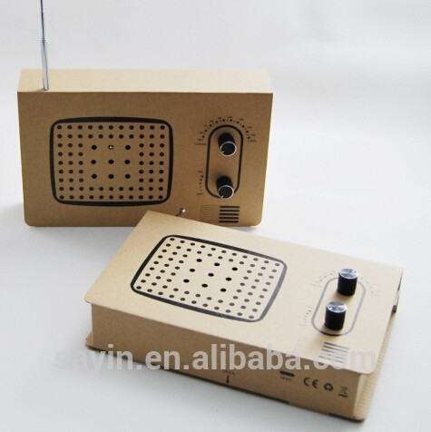 紙のダンボールsy-051dongguandiy工場独特なfmラジオ-家のラジオ問屋・仕入れ・卸・卸売り