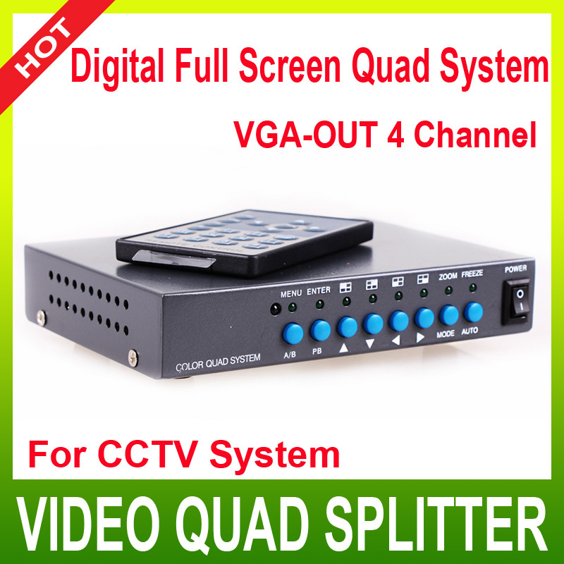 Vga-out4チャンネルデジタルカラークワッドカラービデオスプリッタプロセッサを搭載したdvdプレーヤーセキュリティシステムcctv用スプリッタスイッチャー-その他ホームオーディオ、ビデオ機器問屋・仕入れ・卸・卸売り