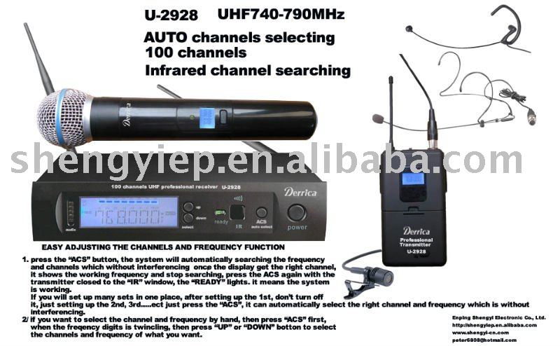 オートチャンネルを選択するu-2928uhfワイヤレスマイク-その他ホームオーディオ、ビデオ機器問屋・仕入れ・卸・卸売り