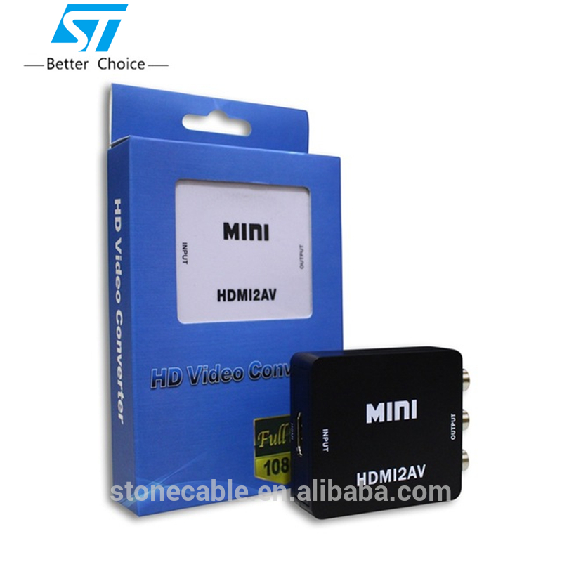 ミニhdビデオコンバータボックスhdmiへのrca av/cvsb l/rビデオ480 p 720 p 1080 p hdmi2avサポートntsc pal出力hdmiへのavアダプタ-その他ホームオーディオ、ビデオ機器問屋・仕入れ・卸・卸売り