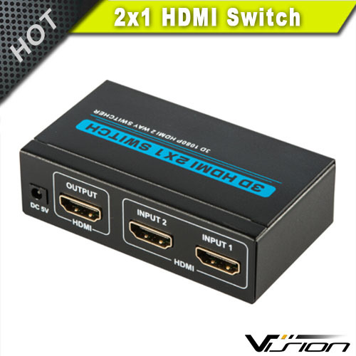 高速1080 p 2 × 1 hdmiスイッチ付きirリモートコントローラー-その他ホームオーディオ、ビデオ機器問屋・仕入れ・卸・卸売り