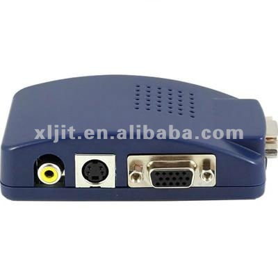 Avテレビへのpcvgarcas- ビデオコンバータボックスアダプタダークブルー-その他ホームオーディオ、ビデオ機器問屋・仕入れ・卸・卸売り