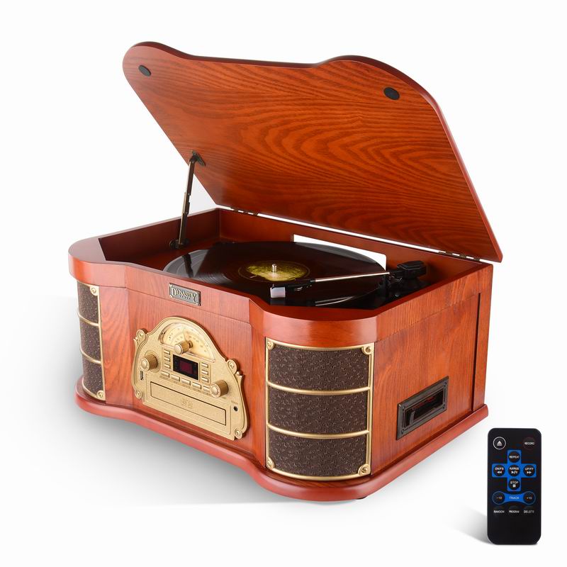クラシック デザイン蓄音機木製デザイン蓄音機で ライドウ 、 Cd 、 カセットテープ 、 Usb と bluetooth-その他ホームオーディオ、ビデオ機器問屋・仕入れ・卸・卸売り