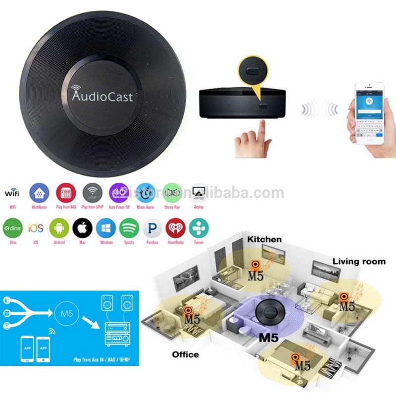 ワイヤレスマルチルーム同期オーディオサウンドストリーミングwifi airmusicハイファイ音楽レシーバーストリームシンクロナイズド音楽で複数の部屋-その他ホームオーディオ、ビデオ機器問屋・仕入れ・卸・卸売り