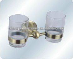 古典的な真鍮ダブルカップ/タンブラーホルダー- zp- 5355-カップ＆グラスホルダー問屋・仕入れ・卸・卸売り