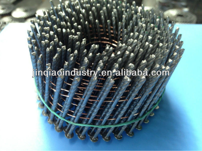 罪/コンプンタデパレットコイルの釘スクリューシャンク21/4''x。 099''/chepclavoshelicoidales/pregosrolosem-釘問屋・仕入れ・卸・卸売り