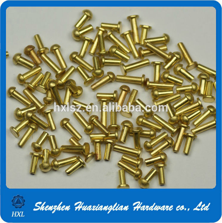 Precision round head copper solid brass rivet-リベット問屋・仕入れ・卸・卸売り