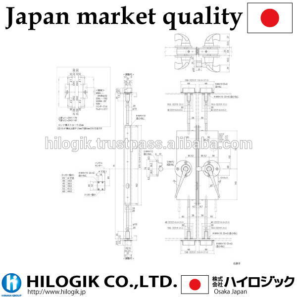日本cremoneセットオープンスタイル左GMS-1010 (f)日本市場製品-ドア、窓用ボルト問屋・仕入れ・卸・卸売り