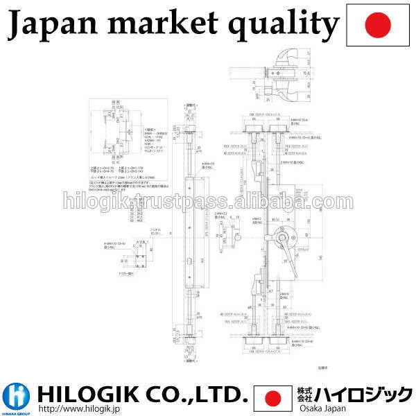 革新的なcremoneセットオープンスタイル右GMS-1010 (e)日本市場製品-ドア、窓用ボルト問屋・仕入れ・卸・卸売り