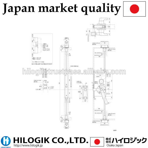 新加入cremoneハンドルドアロックファッションGMS-1310 (d)日本市場製品-ドア、窓用ボルト問屋・仕入れ・卸・卸売り