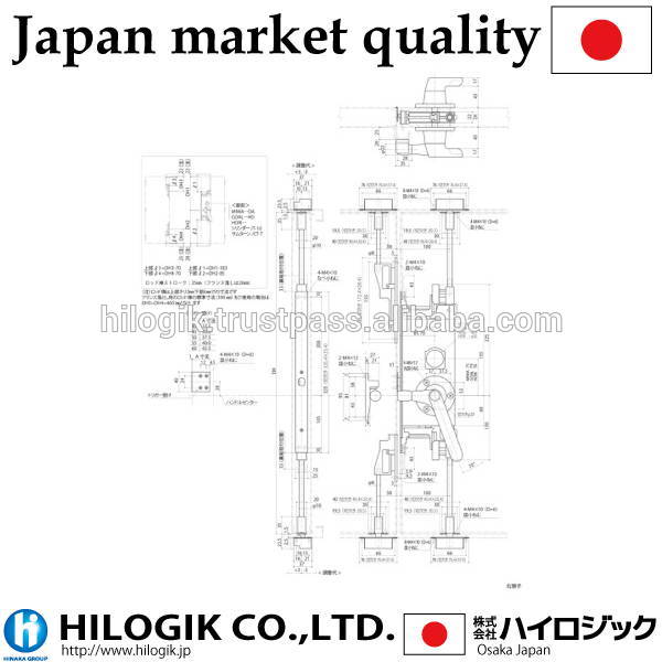 貴重なcremoneハンドルドアロックファッションメイン部分アタッチメント-と-着脱システムGMS-1310C (e)日本市場製品-ドア、窓用ボルト問屋・仕入れ・卸・卸売り