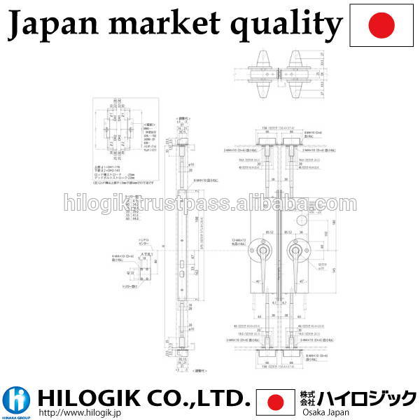 高品質cremoneハンドルドアロックファッションGMS-1010 (b)日本市場製品-ドア、窓用ボルト問屋・仕入れ・卸・卸売り