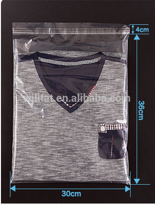 カスタム印刷された透明なプラスチック製のジッパー付きの袋のための衣服-包装袋問屋・仕入れ・卸・卸売り