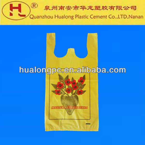 花柄のプラスチック製のショッピングのためのtシャツの袋-包装袋問屋・仕入れ・卸・卸売り