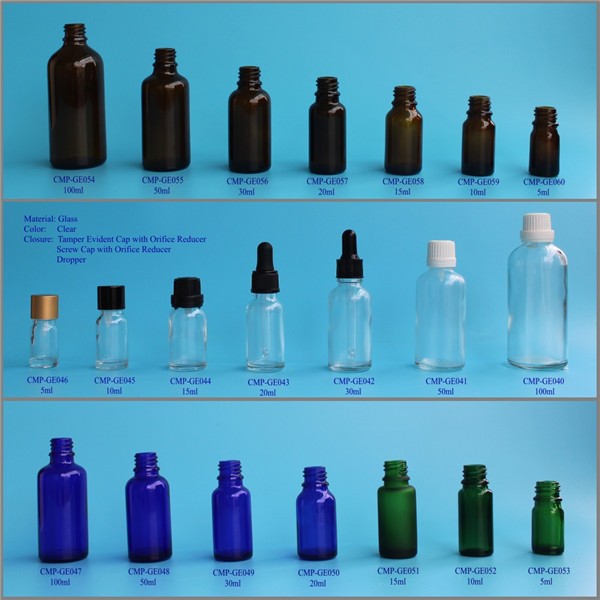 高品質100%純粋な ガラス スポイト エッセンシャルオイルボトル-ボトル問屋・仕入れ・卸・卸売り