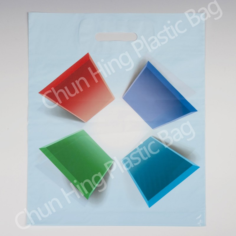 強化パッチハンドルのギフト袋/白いプラスチック製の印刷付き袋-包装袋問屋・仕入れ・卸・卸売り