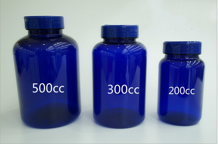 青ペット200ccの300cc500ccのヘルスケアの入ったペットボトルの錠剤スクリューキャップ付ボトル-ボトル問屋・仕入れ・卸・卸売り