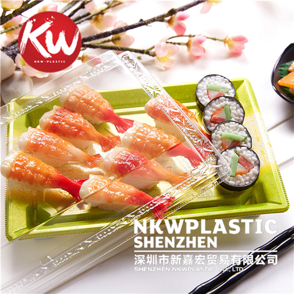 KW-0002熱い販売新しいデザイン使い捨てプラスチック寿司食品容器-包装用トレー問屋・仕入れ・卸・卸売り