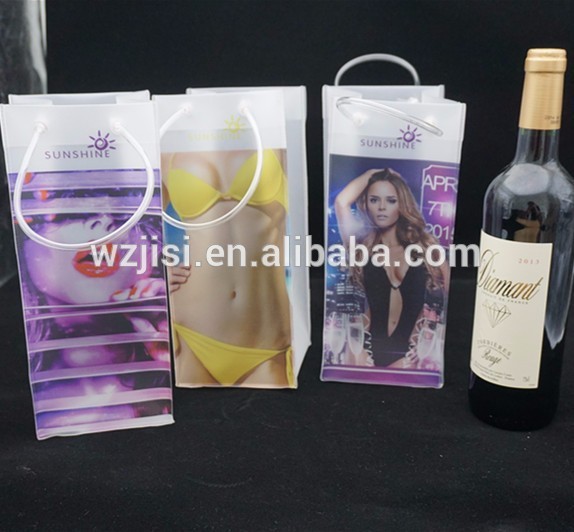 旅行ポリ塩化ビニールのワイン袋、 ワインアイスバッグpvc、 塩ビのボトルバッグ-包装袋問屋・仕入れ・卸・卸売り