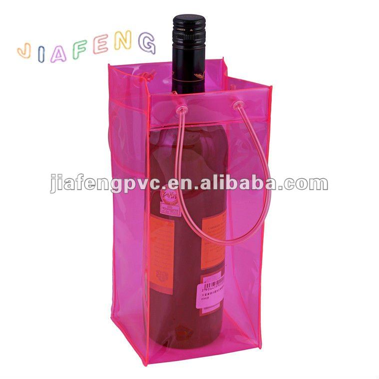 氷のワイン・ボトルのための蛍光Roseo涼しいポリ塩化ビニールのワイン袋-包装袋問屋・仕入れ・卸・卸売り