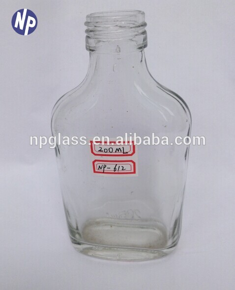 平らな形をした20cl白ガラスの酒瓶アルミスクリューキャップ-ボトル問屋・仕入れ・卸・卸売り