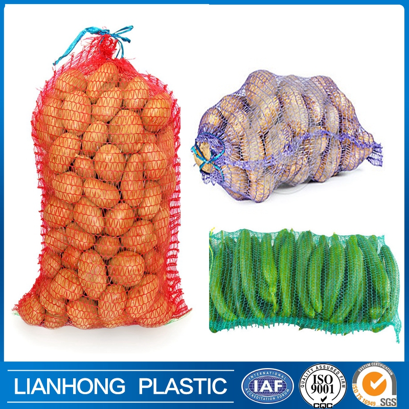 中国製pe rashelメッシュバッグ用野菜50キログラム、5キログラム10キログラムpe rashchelプラスチックメッシュバッグ用梱包タマネギ/ポテト-包装袋問屋・仕入れ・卸・卸売り
