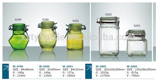 110ml120ミリリットル100ml1370ml790mlストレージガラス瓶キャップ付き-ボトル問屋・仕入れ・卸・卸売り