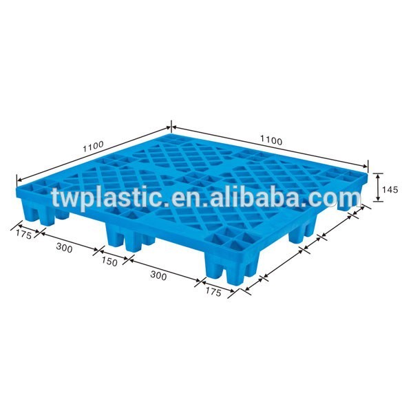 1100*1100*145mm100％バージンpe安価な片面ネスト可能な倉庫プラスチックパレットフォークした足に9個-パレット問屋・仕入れ・卸・卸売り