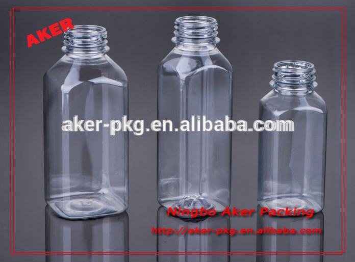 フランスの新鮮な正方形のガラスプラスチック製の飲料ボトル-ボトル問屋・仕入れ・卸・卸売り