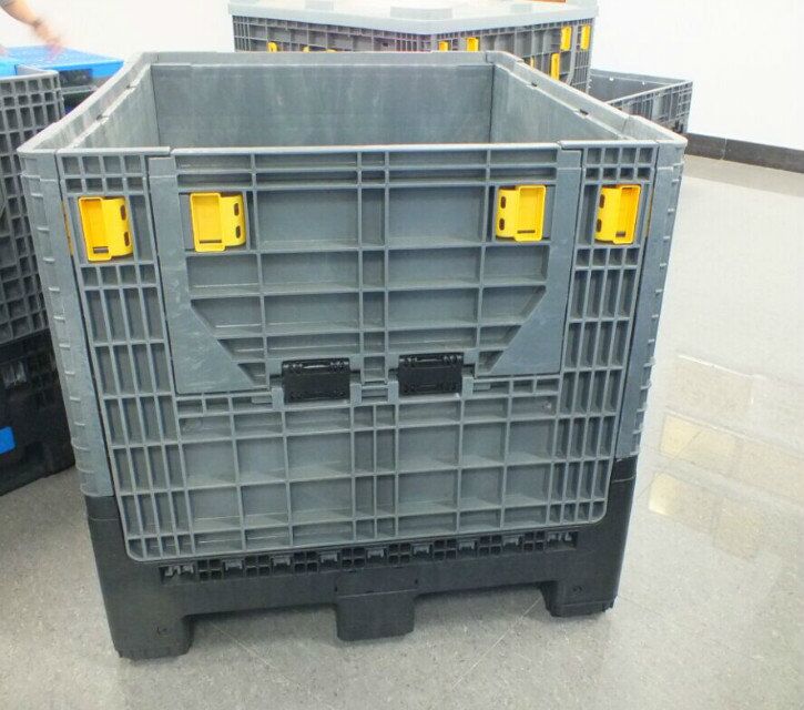 折りたたみパレットボックス、で倒し側面とドロップダウンゲイツ上すべて4辺-パレット問屋・仕入れ・卸・卸売り