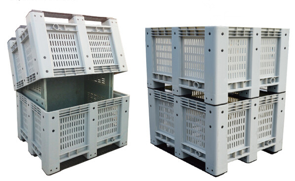 Hdpeヘビーデューティ収納固体スタッキングプラスチックパレットボックス1200*1000*760ミリメートル-パレット問屋・仕入れ・卸・卸売り