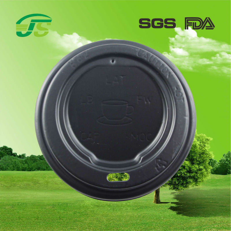 sgsのfda証明し80mm8オンス使い捨てプラスチックカップの蓋の白または黒-ふた、キャップ類問屋・仕入れ・卸・卸売り
