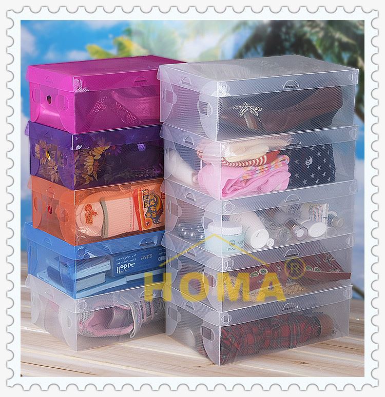2016最新フリップタイププラスチッククリアカスタム靴箱-梱包箱問屋・仕入れ・卸・卸売り