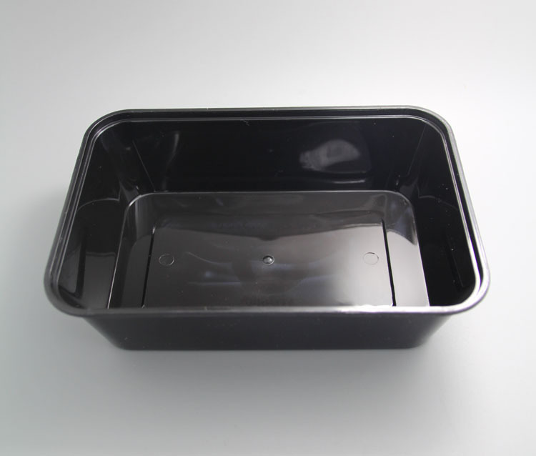 2015レンジ使い捨て食品ストレージ黒い長方形白蓋付き容器プラスチック-包装用トレー問屋・仕入れ・卸・卸売り