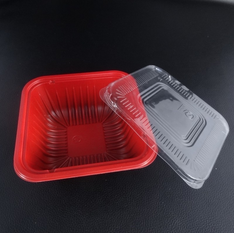 を奪うと透明なプラスチックの容器蓋使い捨てファーストフードのための-梱包箱問屋・仕入れ・卸・卸売り
