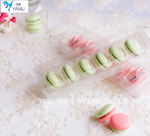 食品包装マカロンクッキーボックス/クリアプラスチックケーキボックス/プラスチックのギフトボックス-梱包箱問屋・仕入れ・卸・卸売り