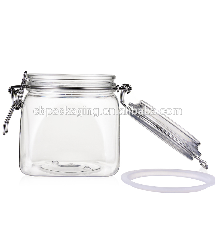 clearペットのプラスチック製のハーメチックジャー250ミリリットル-瓶、容器類問屋・仕入れ・卸・卸売り