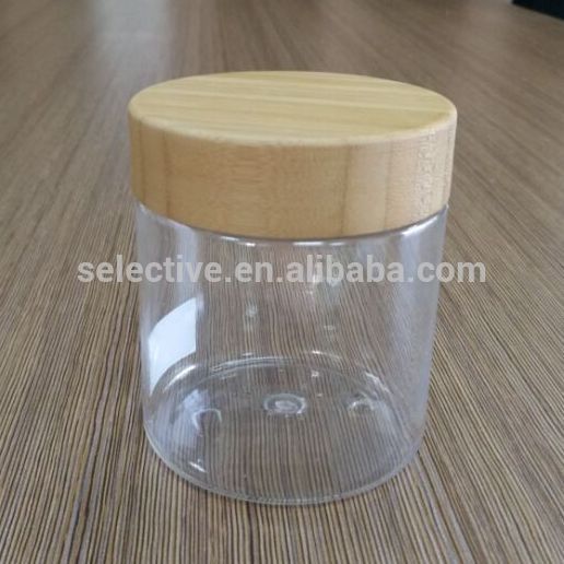 木竹蓋が琥珀の色空のプラスチックペット瓶250g8oz250ミリリットルプラスチックペット瓶化粧品の瓶-瓶、容器類問屋・仕入れ・卸・卸売り