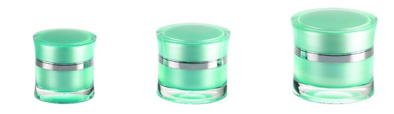 ライトグリーン または他の色ラウンド プラスチック アクリルクリームジャーボトル-問屋・仕入れ・卸・卸売り