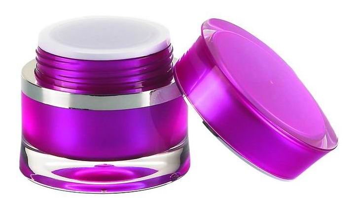 15 グラム-50 グラム バイオレット ラウンド プラスチック アクリルクリームジャーボトル-問屋・仕入れ・卸・卸売り