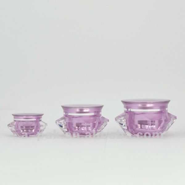 CJN01-005空ダイヤモンド形状アクリル瓶化粧品-瓶、容器類問屋・仕入れ・卸・卸売り