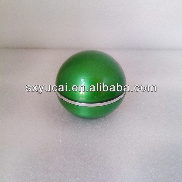 アクリル50g真球度緑色の化粧瓶-瓶、容器類問屋・仕入れ・卸・卸売り