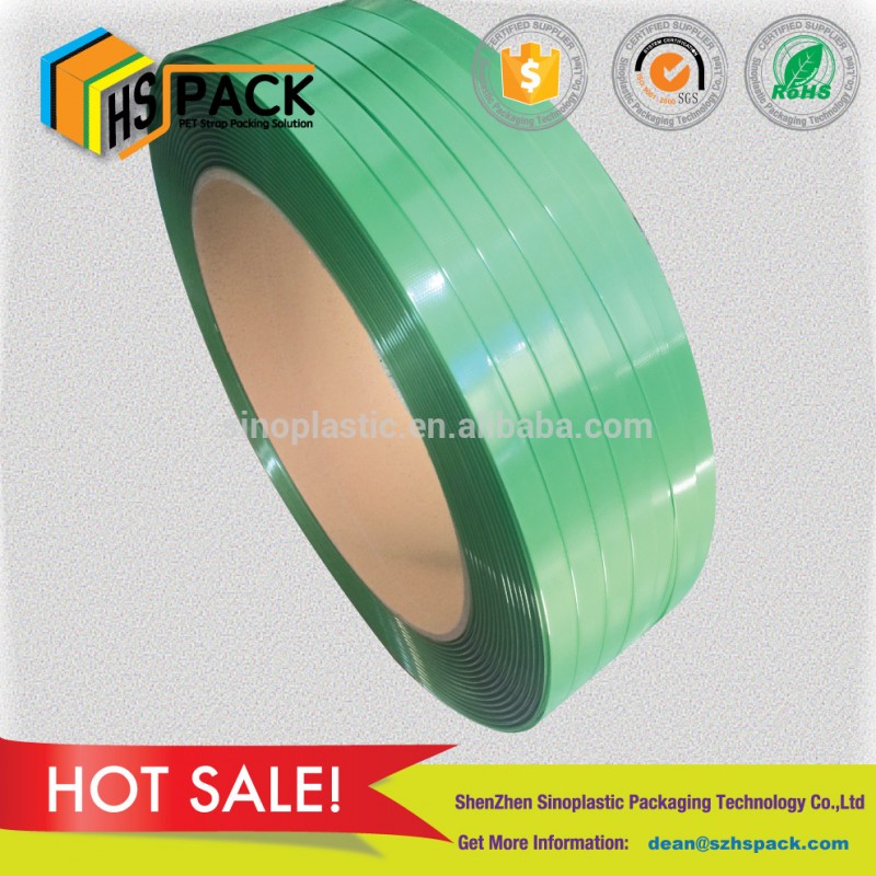 ペットストラップ緑、 パレタイジングレンガ用のプラスチックパッキングストラップ-ひも、テープ類問屋・仕入れ・卸・卸売り