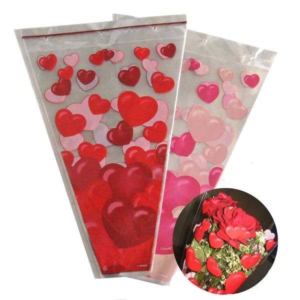 美しいカラー印刷プラスチック卸売boppの花の袖-フラワースリーブ問屋・仕入れ・卸・卸売り