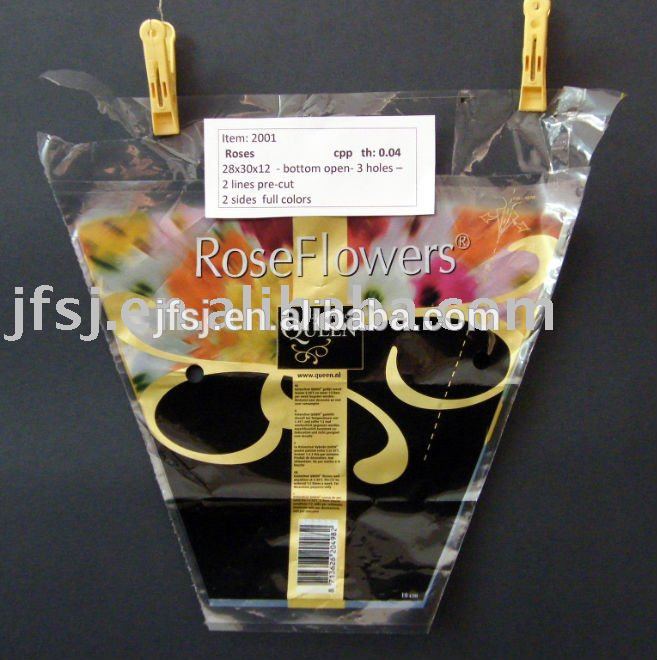花の袖/printed花袖/の花のブーケの袖/plasticフラワースリーブ/oppの花の袖-フラワースリーブ問屋・仕入れ・卸・卸売り