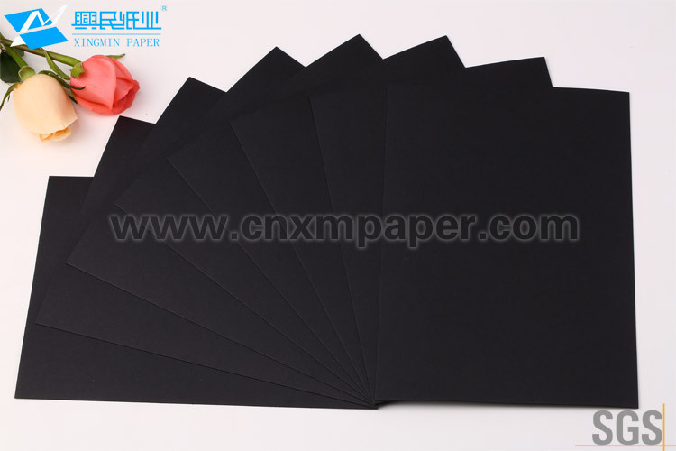 XM-B6広東高品質350gsm黒紙、黒cardpaper、黒段ボール/バージンカーボン黒紙-専門用紙問屋・仕入れ・卸・卸売り