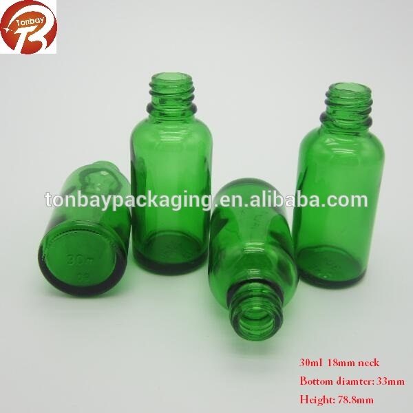 緑のエッセンシャルオイルガラスのドロッパーボトル-ボトル問屋・仕入れ・卸・卸売り