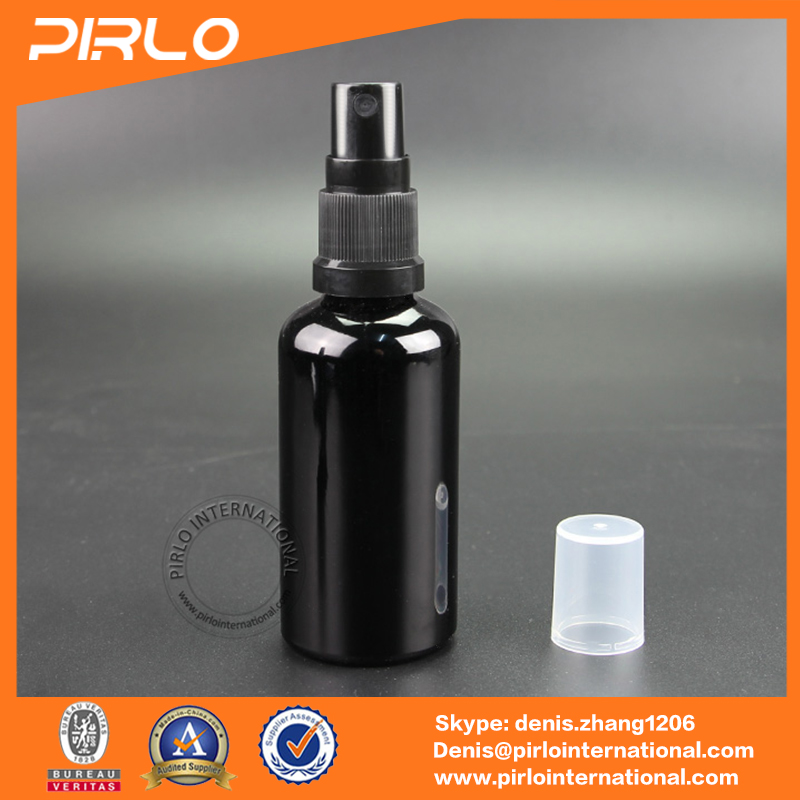 50ミリリットル不透明な黒ガラススプレーボトル医薬品包装使用で黒ディスペンサー-ボトル問屋・仕入れ・卸・卸売り